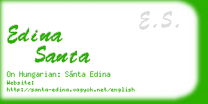 edina santa business card