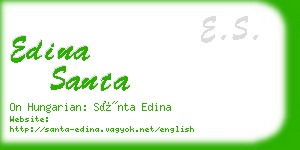 edina santa business card